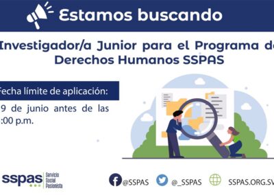 CERRADO – Investigador/a Junior para el Programa de Derechos Humanos SSPAS