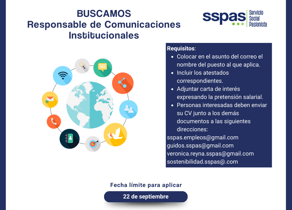 Responsable de Comunicaciones Institucionales