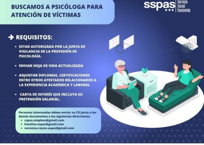 Psicóloga para Atención de Víctimas