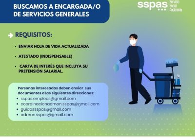 Encargada/o de Servicios Generales