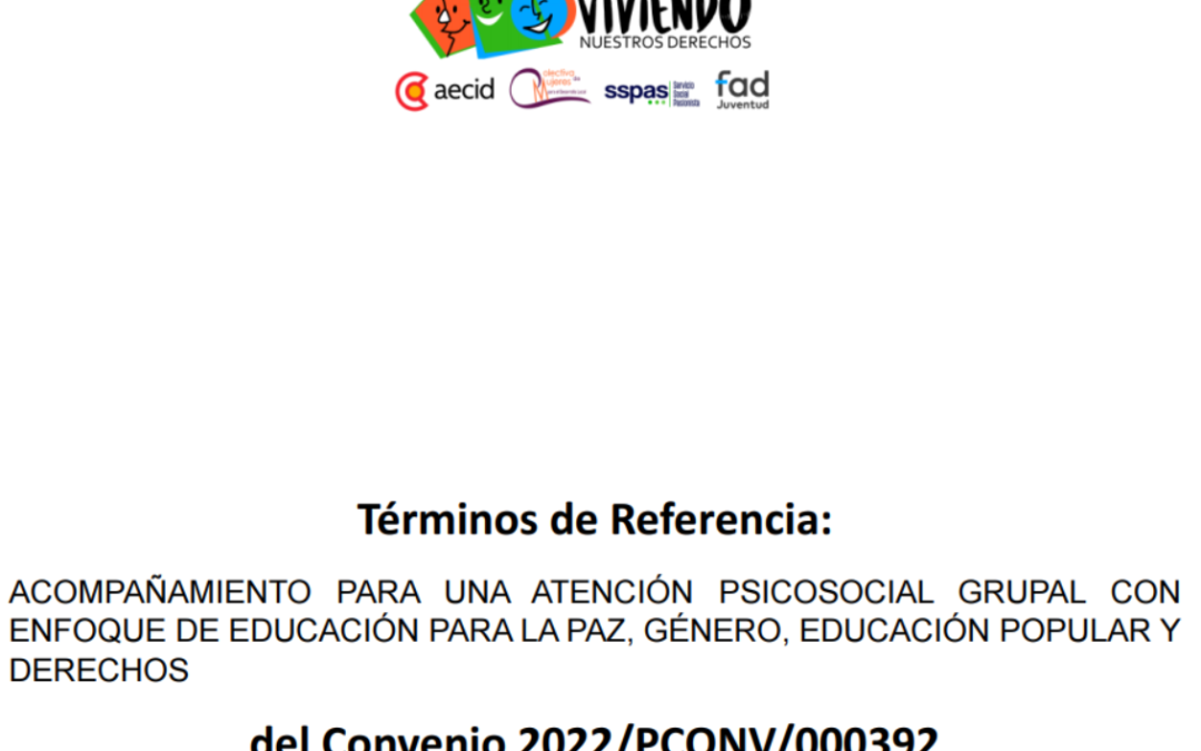 ACOMPAÑAMIENTO PARA UNA ATENCIÓN PSICOSOCIAL GRUPAL
