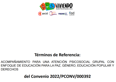 ACOMPAÑAMIENTO PARA UNA ATENCIÓN PSICOSOCIAL GRUPAL